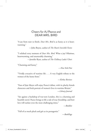 Dear Mrs. Bird A Novel