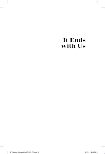 It Ends with Us A Novel