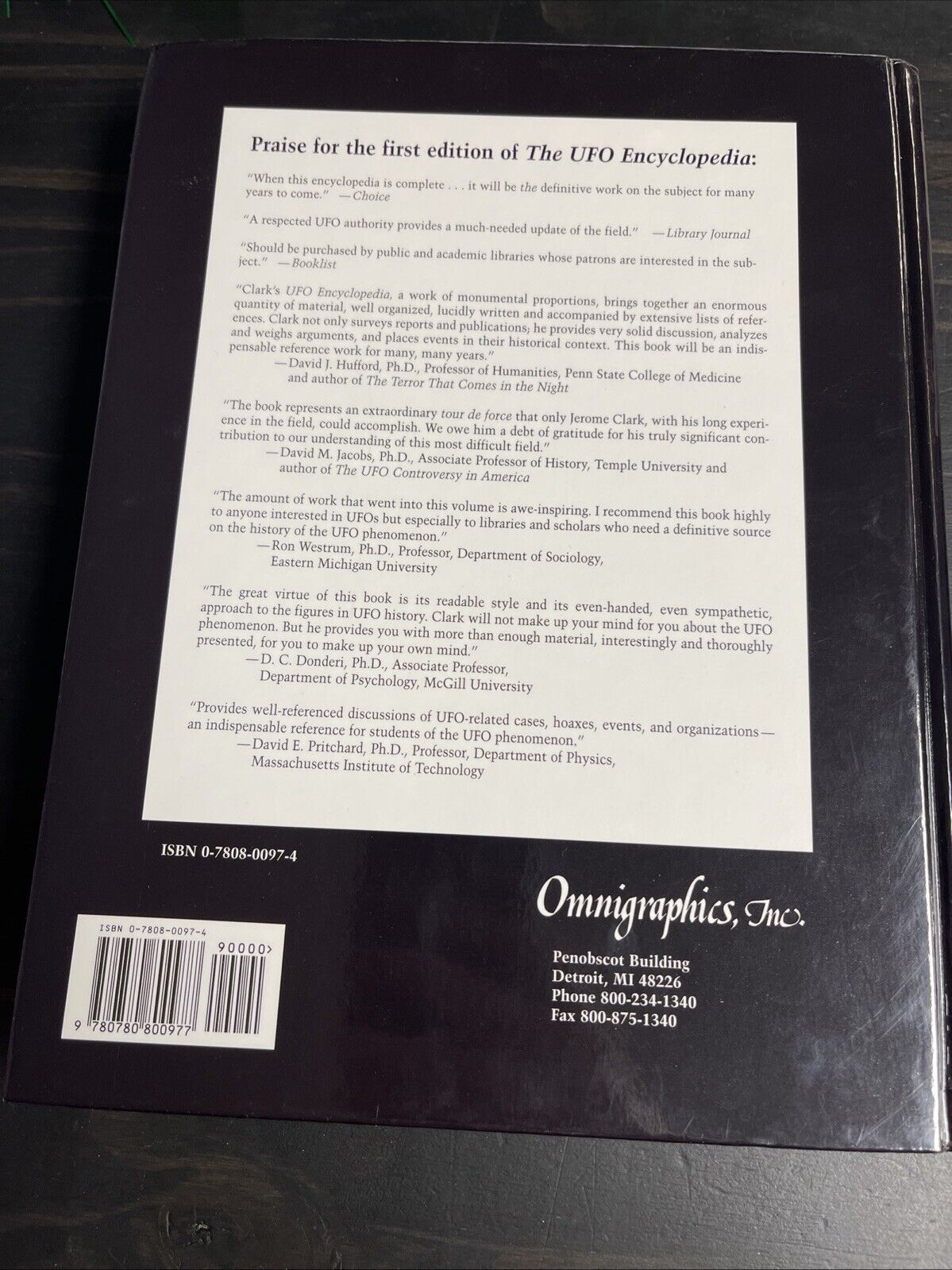 UFO Encyclopedia : The Phenomenon from the Beginning; 2 volume set; Hardcover