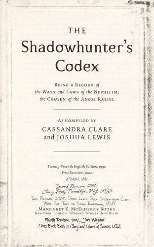 The Shadowhunter's Codex