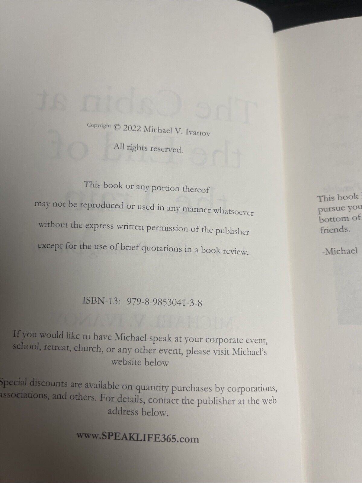 The Cabin at the End of the Train: A Story About Pursuing Dreams by Ivanov: Used