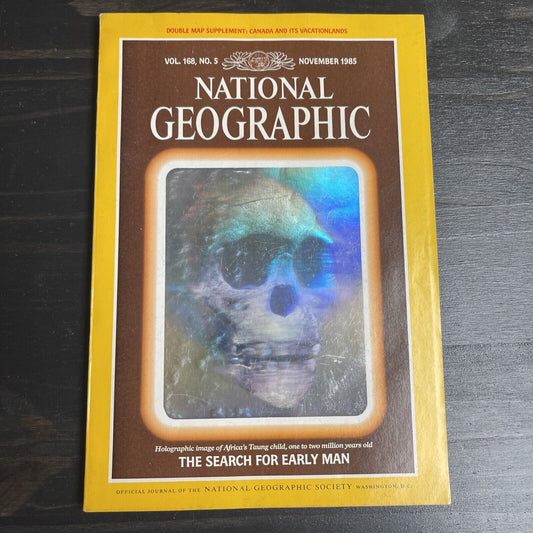 Vintage 1985 National Geographic Magazine Holographic Edition Fold-Out Early Man