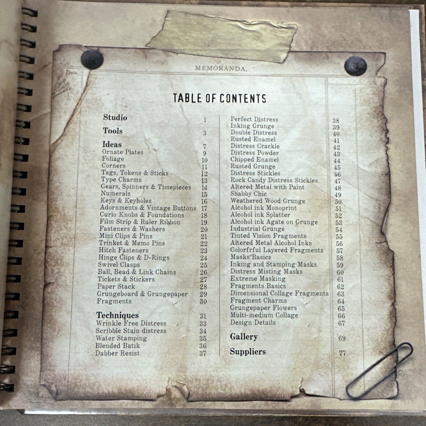 A Compendium of Curiosities by Tim Holtz *SIGNED/Inscribed To Pam* 76 Pages