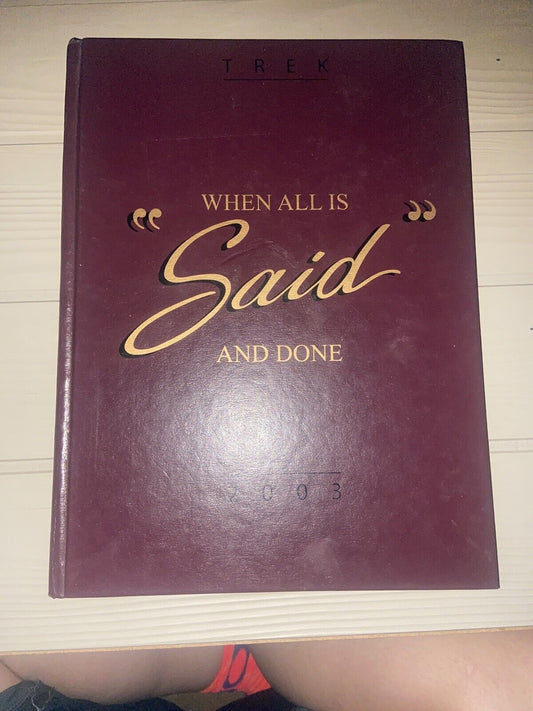 Walsh Jesuit High School Yearbook “Trek” 2003 Cuyahoga Falls Ohio