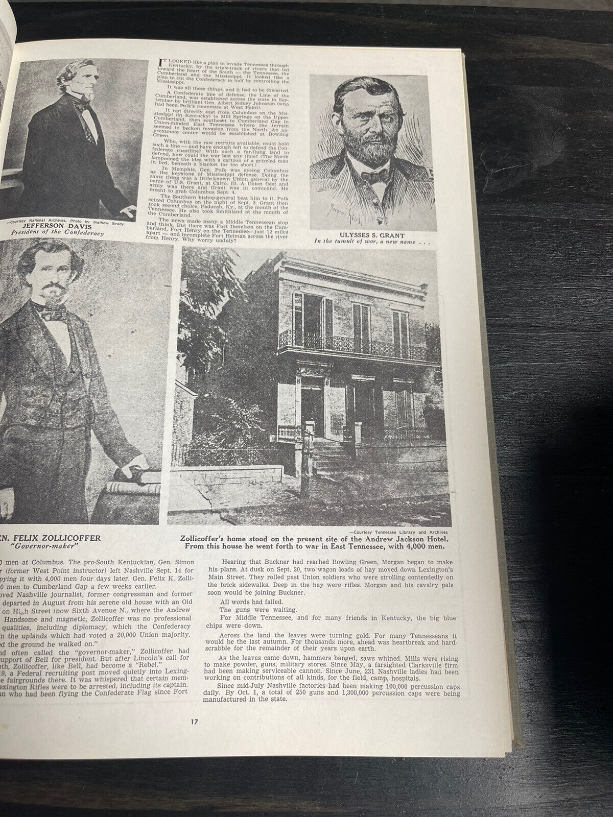 The Civil War in Middle Tennessee Nashville Banner Ed Huddleston 1965 Centennial