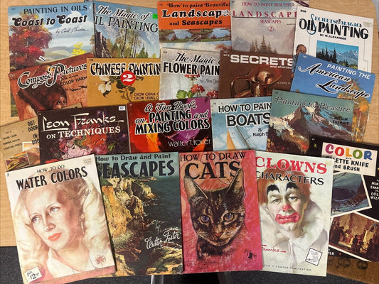 WALTER T FOSTER Lot Of 20 Vintage How To Draw & Paint Art Books Oil Watercolor